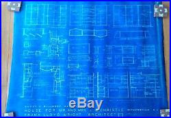 Frank Lloyd Wright Original Blueprint House For Mr & Mrs J B Christie N J Page 5