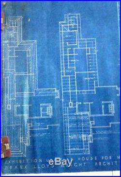 Frank Lloyd Wright Original Usonian House For Museum Of Modern Art Blueprint P3
