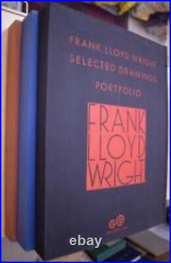 FRANK LLOYD WRIGHT SELECTED DRAWINGS PORTFOLIO 1982 Set of 3