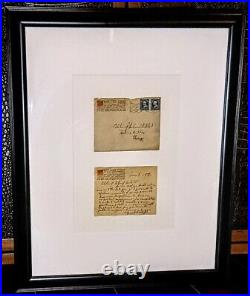 FRANK LLOYD WRIGHT-SIGNED 1898 Hand Written Letter and Stamped Evelope in INK