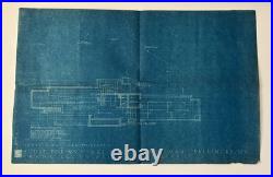 FRANK LLOYD WRIGHT SUPER RARE ORIGINAL BLUEPRINT PG 2 MAT PLAN & HEATING c1939