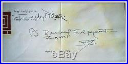 FRANK LLOYD WRIGHT Signed Letter