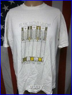 FRANK LLOYD WRIGHT Study Center T shirt XL stained glass 1989 tee Dominos Center
