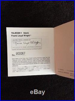 FRANK LLOYD WRIGHT Taliesin I Table Lamp Black #67 Original Box