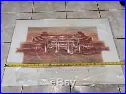 FRANK LLOYD WRIGHT The Great Workroom 1886 S. C. Johnson SIGNED LITHOGRAPH