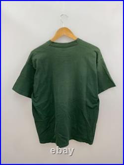 FRUIT OF THE LOOM T Shirt XL Cotton Green Solid 90s Frank Lloyd Wright Used