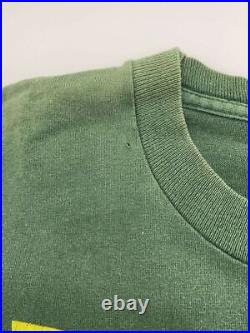 FRUIT OF THE LOOM T Shirt XL Cotton Green Solid 90s Frank Lloyd Wright Used