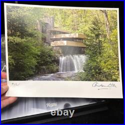 Fallingwater Edgar Kaufmann, Jr 1986 1st Edition Frank Lloyd Wright With Art Print