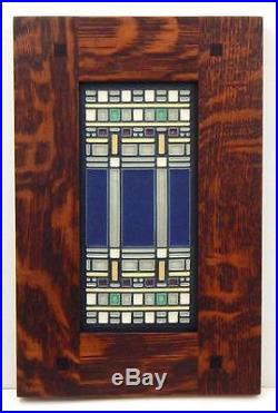 Framed Arts and Crafts Motawi 4x8 Martin House Tile Frank Lloyd Wright E221