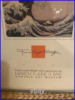 Framed FRANK LLOYD WRIGHT Exhibition Poster 11x36, Phoenix Art Museum (1995)
