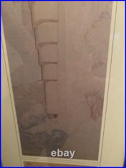 Framed FRANK LLOYD WRIGHT Exhibition Poster 11x36, Phoenix Art Museum (1995)