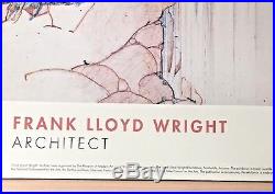 Framed Frank Lloyd Wright Poster Fallingwater MOMA Exhibit 1994 EUC