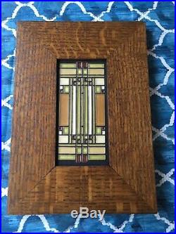 Framed Motawi 4x8 Skylight tile from The Frank Lloyd Wright CollectIon