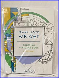 Frank LLoyd Wright Coloring Postcard Book 16 Designs