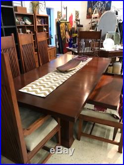 Frank LLoyd Wright Design Dining Table with Eight Chairs, VERY NICE