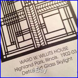 Frank LLoyd Wright Foundation Signed Shadowbox Art from Ward W. Willits House