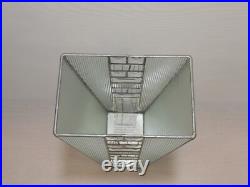 Frank LLoyd Wright Style leaded Glass Vase Mid Century Modern Deco 11 x 7 x 4.5