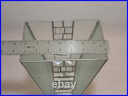 Frank LLoyd Wright Style leaded Glass Vase Mid Century Modern Deco 11 x 7 x 4.5