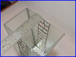 Frank LLoyd Wright Style leaded Glass Vase Mid Century Modern Deco 11 x 7 x 4.5