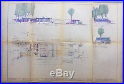 Frank Lloyd WRIGHT (Architect) Original 1961 Heifetz Family Architectural Plans