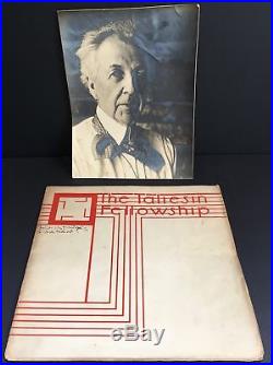 Frank Lloyd WRIGHT (Architect) The Taliesin Fellowship, 1933 SIGNED