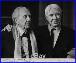 Frank Lloyd WRIGHT (Architect) and Carl SANDBURG (Poet) Signed Photograph