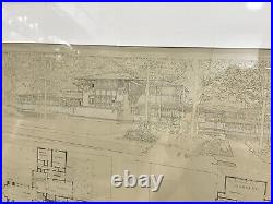 Frank Lloyd WRIGHT Lithograph Ext & Plan For Wasmuth Port Ward W Willits House