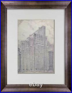 Frank Lloyd WRIGHT Lithograph LIMITED Edition National Life Insurance Bldg IL