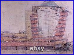 Frank Lloyd WRIGHT Lithograph LTD Ed. GUGGENHEIM Museum withFrame Included