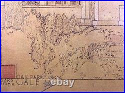 Frank Lloyd WRIGHT Lithograph SIGN Limited Edition Gale House, Oak Park, IL