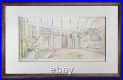 Frank Lloyd WRIGHT Lithograph SIGN Sijistan Remodel for Charles Ennis House