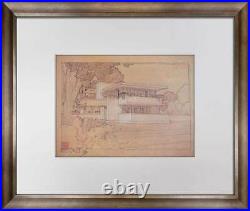 Frank Lloyd WRIGHT Lithograph. Thomas Gale House, Illinois withFrame