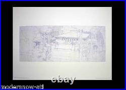 Frank Lloyd WRIGHT Lithograph #'ed LIMITED Ed. Cheney House 1903 +Custom FRAME