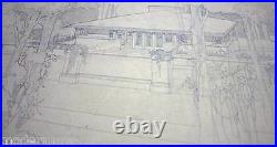 Frank Lloyd WRIGHT Lithograph #'ed LIMITED Ed. Cheney House 1903 +Custom FRAME