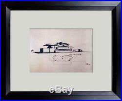 Frank Lloyd WRIGHT Lithograph #ed LIMITED Ed. Robie House +Custom FRAME