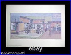 Frank Lloyd WRIGHT Lithograph #'ed LIMITED Ed. Townhouse C. T. Shaw +Custom FRAME