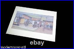 Frank Lloyd WRIGHT Lithograph #'ed LIMITED Ed. Townhouse C. T. Shaw +Custom FRAME