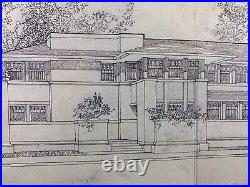 Frank Lloyd WRIGHT Lithograph #'ed LIMITED Heath House, Buffalo, NY withFrame