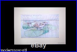 Frank Lloyd WRIGHT Lithograph #ed LIMITED Suntop Home Quadruple House +FRAMING