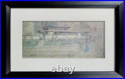 Frank Lloyd WRIGHT Lithograph #'ed LIMITED Tomek House 1907 +FRAMING