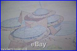 Frank Lloyd WRIGHT Lithograph #ed LTD Ed. Play Resort Sport Club +Custom FRAME
