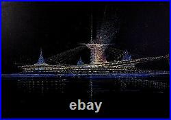 Frank Lloyd WRIGHT Lithograph #'ed Ltd Ed. Suspension Bridge Pittsburgh withFRAME