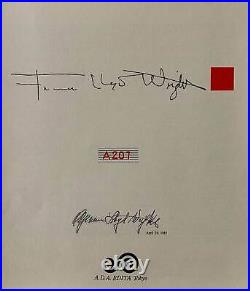 Frank Lloyd WRIGHT Lithograph #ed Ltd Ed. Suspension Bridge Pittsburgh withFRAME