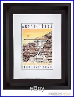 Frank Lloyd WRIGHT ORIGINAL Lithograph by Louis Hellman Signed RARE +++FRAMING