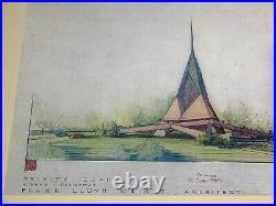 Frank Lloyd WRIGHT SIGNED #'ed LIMITED Ed. Trinity Chapel withFrame Included