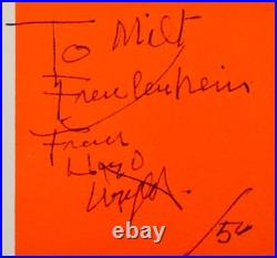 Frank Lloyd WRIGHT / THE STORY OF THE TOWER Signed First Edition 1956 #204112