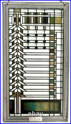 Frank Lloyd Wrigh Inspired Stained Glass Art Window Panel dana-thomas house