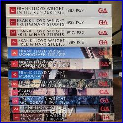 Frank Lloyd Wright 12-Vol Monograph Studies Architecture Art Design Book Set