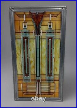 Frank Lloyd Wright 13x7- Oak Park skylight Vintage stained glass VERY RARE