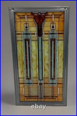 Frank Lloyd Wright 13x7- Oak Park skylight Vintage stained glass VERY RARE